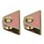2PCS V Groove Wheel Pulley 38mm Galvanized Alloy Steel Track Rail Fixed Pulley for Induatry