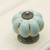 Ceramic Pumpkin Door Knob Drawer Cupboard Wardrobe Furniture Pull Handle (Pink Blue)