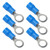100Pcs Pre Insulated Ring Crimp Terminals Copper PVC Wire Connector for Machinery AWG 22‑16RV1.25‑5 Blue