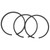 3Pcs Piston Ring 51mm Replacement for 1.1/1.5KW Motor 0.12/0.17 Air Compressor Air Pump