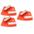 3Pcs Diamond Grinding Shoes Trapezoid Concrete Aggreesive Cutting 2 Long Teeth Tangerine 60#