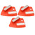 3Pcs Diamond Grinding Shoes Trapezoid Concrete Aggreesive Cutting 2 Long Teeth Tangerine 60#