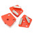 3Pcs Diamond Grinding Shoes Trapezoid Concrete Aggreesive Cutting 2 Long Teeth Tangerine 60#