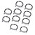 10Pcs NTC Thermistor Temperature Sensor Probe Round Lug Cold Pressed Terminal Connector 500mm20K B3950