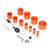 17Pcs Hole Saw Bi Metal Cutter High Speed Steel Drill Bit 3/4in to 2‑1/2in Set Kit