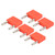 5PCS Double Row Banana Plug Connector Nickel Plated Copper 2 Way Dual Banana Plug for Speaker WiresRed