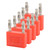 5PCS Double Row Banana Plug Connector Nickel Plated Copper 2 Way Dual Banana Plug for Speaker WiresRed