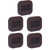 5 Pcs Felt Caster Cup Rectangle Concave Office Chair Roller Fixing Pad Furniture Wheel Caster Cup for Hardwood Brown