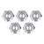 5Pcs Momentary Push Button Switch Metal Auto Reset Ultra Thin Waterproof with LED 16mmAC220V White