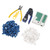 Network Cable Tester RJ45 Crimper Crimping Tool Kit Wire Stripper with 50PCS Pass Through Connectors
