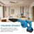 Rechargeable 2-in-1 Blowing and Suction Leaves Dust Collector High Power Cordless Electric Air Blower Multifunctional Portable Vacuum Cleannig Blower Home and Car Cleaning Accessory