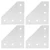 4Pcs Joining Plate Outside 5‑Hole Aluminum Connecting Reinforcement Right Angle Connection4040L Shape