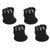 4Pcs Furniture Leg Socks Covers Mute Non Slip Wear Resistant Knitted Chair Leg Floor Protectors Black