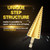 3Pcs High Speed Steel Step Cone Drill Bit Hex Shank Titanium Plating Drill 4-12/4-20/4-32mm