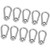 10Pcs Snap Hook Stainless Steel Safety Rope Spring Carabiner Hanging Buckle AccessoriesM4(4mm)