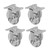 4pcs Industrial Casters Set Heavy Duty Caster Wheels Transparent Rolling Casters Accessory