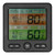 Indoor Temperature Humidity Gauge Clock Large Screen Electronic Digital Display Thermometer Hygrometer TS‑6211Black