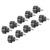 10Pcs M5x25x10 Clamping Handle Nut with FivePointed Star Handle Lathe Accessories