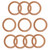 10PCs Pump Piston Rings Rubber Insulation for 1500w Oil‑Free Silent Air Compressor / Cylinder