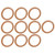 10PCs Pump Piston Rings Rubber Insulation for 1500w Oil‑Free Silent Air Compressor / Cylinder