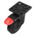 5 Inch Caster Wheel 400LBS Bearing ABS Bracket Quiet Rubber Swivel Caster with Brake for Trash Bin Trolley Cart