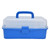 Plastic Storage Box Portable 3 Layer Folding Handheld Tool Organizer with Transparent Cover