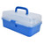 Plastic Storage Box Portable 3 Layer Folding Handheld Tool Organizer with Transparent Cover