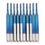 10pcs Carbide Router Cutting Bit Blue Corn End Mill Engraving Bit for CNC PCB Machinery (1.6mm)