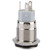 40pcs 16mm Self locking Metal Push Button Switch Flat Head 24V LED Light 5-Pin (Blue)
