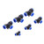 35Pcs OD 4/6/8/10/12/14/16mm Air Hose Pneumatic 3 Way Tee Union Connector Quick Fittings