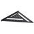 12in Triangle Ruler Aluminum Alloy Woodworking Carpentry Measuring Tools Black