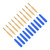 10pcs Banana Plugs Gold Plated 2mm Male Connector Insulated Metal Plugs with Housing for Testing EquipmentBlue