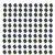 100Pcs LED Light Holder 90 Degree Bend Dual Hole Industrial Parts Black Up Yellow Down Blue