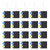 100Pcs LED Light Holder 90 Degree Bend Dual Hole Industrial Parts Black Up Yellow Down Blue