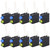 100Pcs LED Light Holder 90 Degree Bend Dual Hole Industrial Parts Black Up Yellow Down Blue