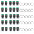 25Pcs Button Switch Momentary Self Locking 5 Pin 16mm with Light 24V Set Kit for EquipmentGreen