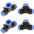10 pcs 10mm 3/8 T Type Pneumatic Connector Air Line Quick Fittings Tube Joint