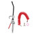 Dust Blow Gun Long Nozzle High Pressure Scrap Cleaning Tool with Air Hose Tee Connector