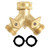 Water Y Connector Brass Tight Connection High Temperature Resistance 2 Way Faucet Splitter Type A