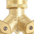 Water Y Connector Brass Tight Connection High Temperature Resistance 2 Way Faucet Splitter Type A