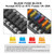 12 Way Fuse Block, Positive and Negative Anodes 12V-32V Blade Fuse Holder ATC/ATO Standard Fuse Box with Label Stickers Transparent Waterproof Cover Fuse Panel for Automotive Cars Trucks RVs Campers Vans