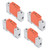 4Pcs 1P Surge Protective Device DIN Rail Mounting SPD House Arrester Protector AC 420V RMU1‑C40