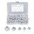 80 Pcs T Nut Set 5 Specifications Carbon Steel White Zinc Plating Rust Resistance High Hardness 4 Pronged Tee Nuts