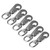 6Pcs Stainless Steel Flag Clips for Flagpole Rope Rotating Eye Snap Diving Spring Hooks 55mm for Dog Leashes Keychains