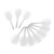 10Pcs Integrated Dart Shaft and Flights Excellent Balance Increase Speed Reduce Air Resistance Plastic One Piece Dart Flight and Shafts Set White