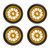 4Pcs RC Drift Tire Strong Cushioning High Abrasion Resistance Easy Installation RC Car Tires for 1/28 RC Car Gold