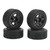 4PCS 1/10 RC Wheel Tires with Hub Fin Plastics Rubber RC Flat Wheel for Car Upgrade Parts Black
