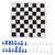Chess Set International Standard Chess Game Set with Chessboard for Camping Outdoor Travel(Blue White )