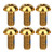6pcs/box M5x10mm Titanium Alloy Bolts Bike Bicycle Brake Rotor Disc T25 Bolts ScrewsGold