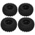 4Pcs RC Wheels And Tires Set 125mm Front Rearwheels with Triangular Grain for ARRMA SENTON 1/10 RC Car Crawler
